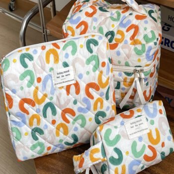 Colorful UU Stitched Makeup Bag