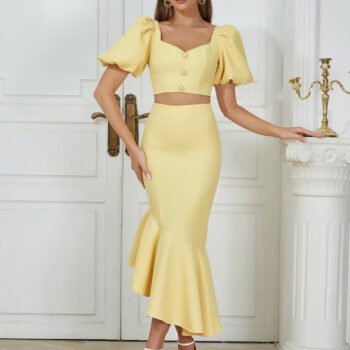 Strapless Ruffle Skirt Set