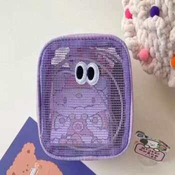 Polka Dot Mesh Makeup Bag