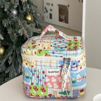 Colorful Garden Makeup Bag