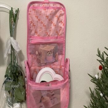 Pink KT Cat Makeup Bag