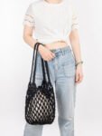 Cotton Thread Woven Fishnet Bag