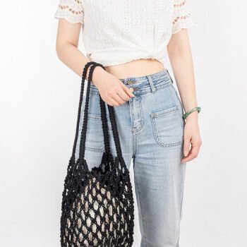 Cotton Thread Woven Fishnet Bag