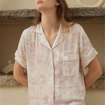 Cotton Purple Printed Sleepwear Set