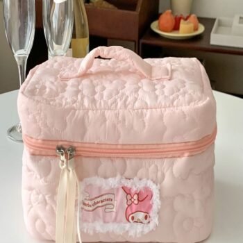 Stitched Patchwork Makeup Bag