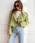 PlaidChicCroppedJacketwhite