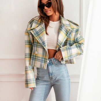Plaid Chic Cropped Jacket