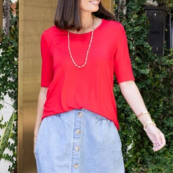 Maya Cherry Half Sleeve Tee