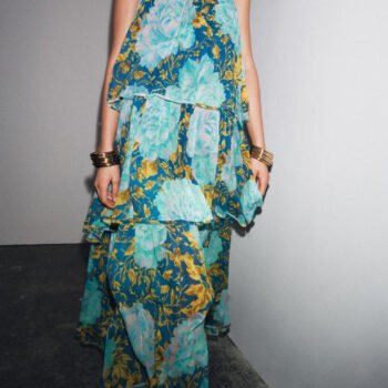 Riviera Muse? Off-Shoulder Layered Maxi Dress
