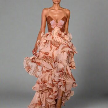 Aurelia? Ruffle Butterfly Maxi Dress | Elegant Flow with Couture Ruffles