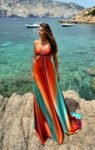 Saylor - Gradient Backless Sleeveless Sling Maxi Dress