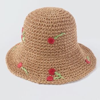 Woven Flower Bucket Hat