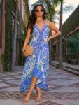 Bohemian Floral Dress ¨C Tropical Halter Dress for Summer Freedom
