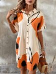 UrbanMuse 3D Shirt Dress ¨C Abstract Button-Down for Everyday Chic