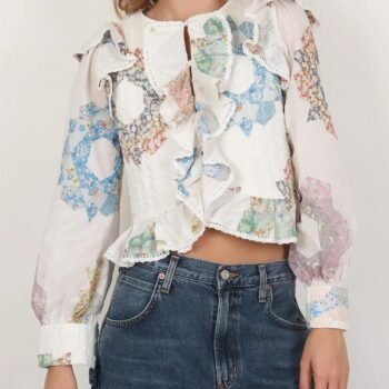 Quilted Bodice Table Cloth Blouse