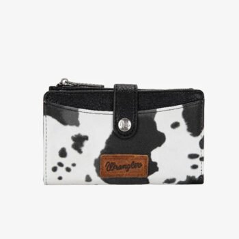 Wrangler Cow Print Button Wallet