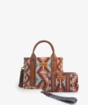 Wrangler_Aztec_Print_Whipstitch_Canvas_Mini_Tote_Bag_Coffee