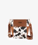 Wrangler Cow Print Crossbody Bucket Bag