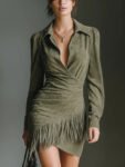Women_sOliveGreenFauxSuedeV-NeckWrapMiniDressMDA1540J1T