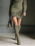 Women_sOliveGreenFauxSuedeV-NeckWrapMiniDressMDA1540J1T