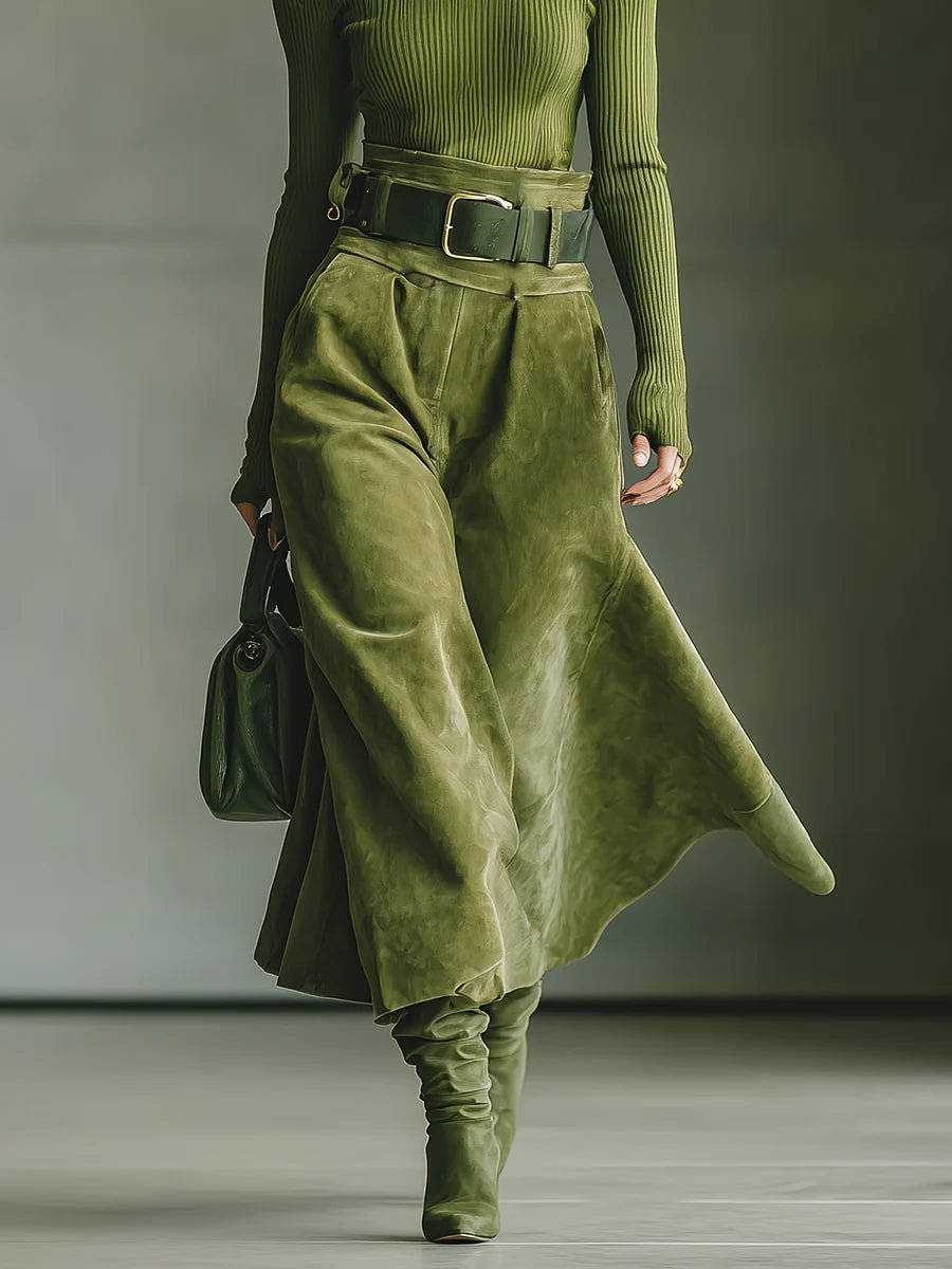 Women_sOliveGreenOff-the-ShoulderSweaterAndFauxSuedeSkirtSetMDA2434J6T_3