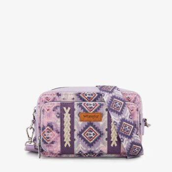 Wrangler Aztec Dual Sided Print Crossbody Purse