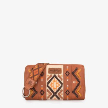 Wrangler Aztec Embroidered Whipstitch Wristlet