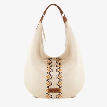 Wrangler Aztec Embroidered Wide Hobo Bag