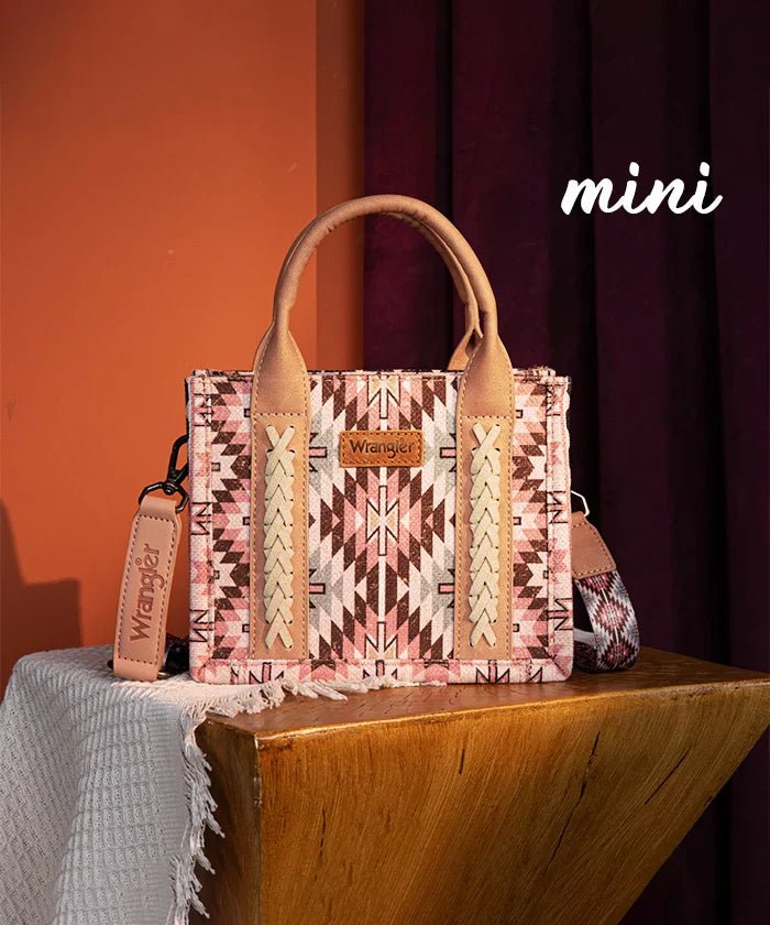 Wrangler_Aztec_Print_Whipstitch_Canvas_Mini_Tote_Bag_Dark_Pink2