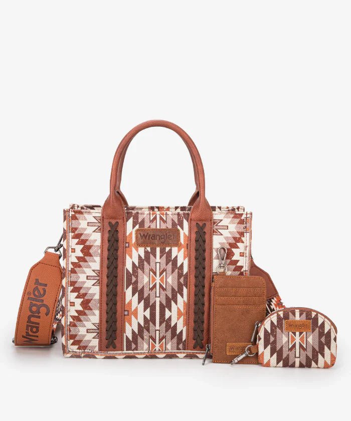 Wrangler_Aztec_Print_Whipstitch_Canvas_Tote_Bag_Set_Brown_1