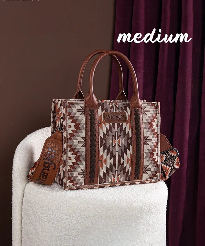 Wrangler_Aztec_Print_Whipstitch_Canvas_Tote_Bag_Set_Brown_3