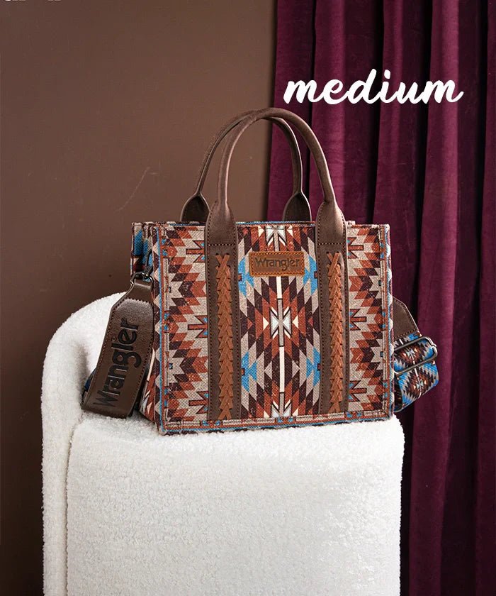 Wrangler_Aztec_Print_Whipstitch_Canvas_Tote_Bag_Set_Coffee1