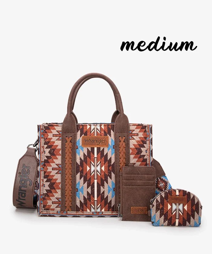 Wrangler_Aztec_Print_Whipstitch_Canvas_Tote_Bag_Set_Coffee2