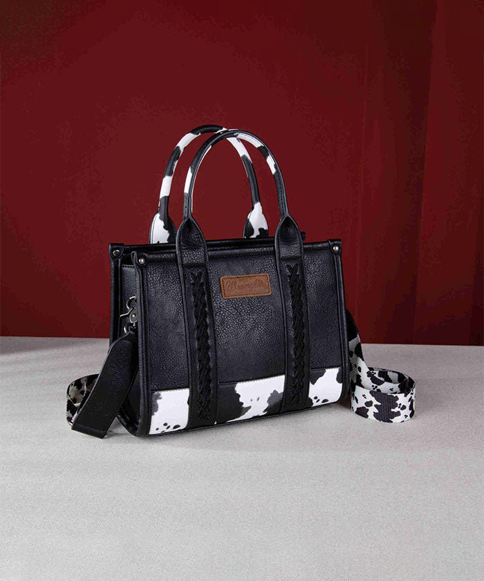 Wrangler_Cow_Print_Crossbody_Tote_Bag_Black1