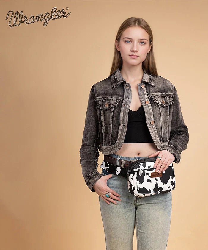 Wrangler_Cow_Print_Fanny_Pack_Black3