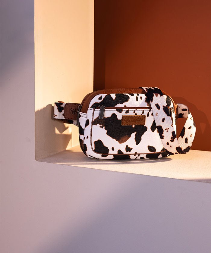 Wrangler_Cow_Print_Fanny_Pack_Black_Brown