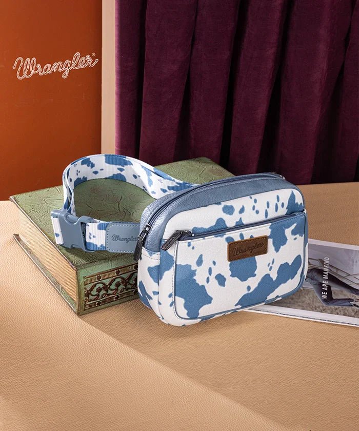 Wrangler_Cow_Print_Fanny_Pack_Blue