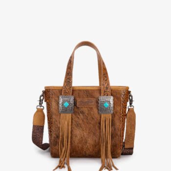 Wrangler Cowhide Fringe Concealed Carry Purse