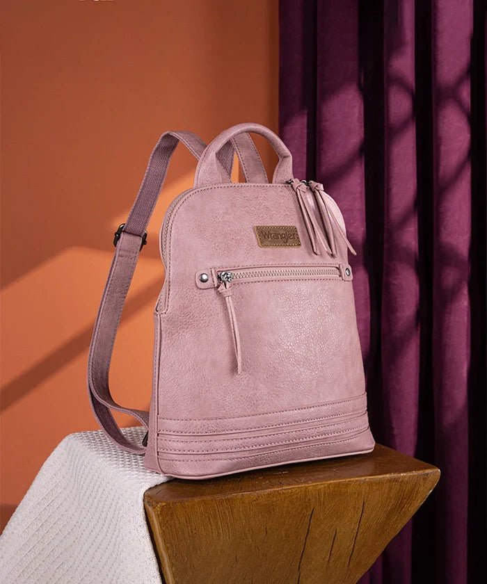 Wrangler_Dome_Zippered_Backpack_Dark_Pink