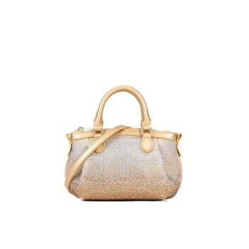 Rhinestone Embellished Hobo Dumpling Bag