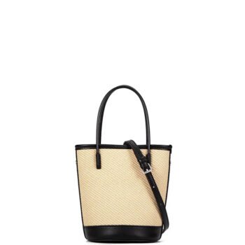 Mini Woven Leather Bucket Bag for Women