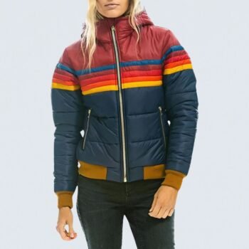 Katrina  | Zip-Up Jacket with Rainbow Stripes
