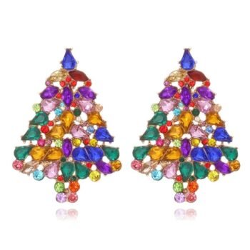 Diamante Christmas Tree Earrings
