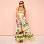 Aria Off-Shoulder Tropical Maxi Dress ¨C Vacation-Ready Summer Styl