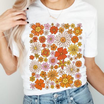 Retro Flower Basic Tee