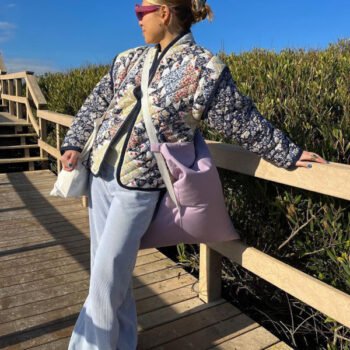 Printed Loose Quilted Jacket