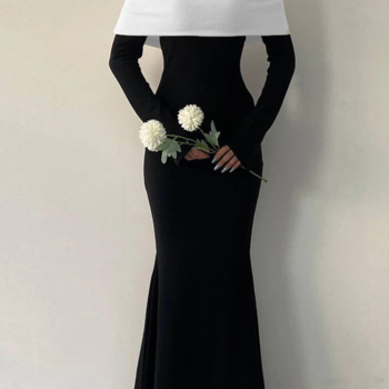 Aeris Off-Shoulder Maxi Dress ¨C Soft Allure in Every Curve