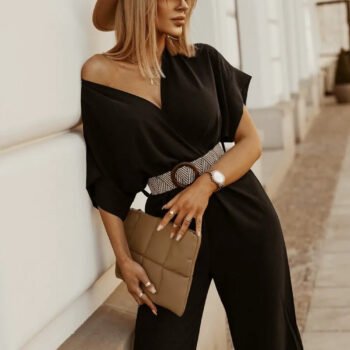 NovaEase? Elastic Waist Bat Sleeve Jumpsuit