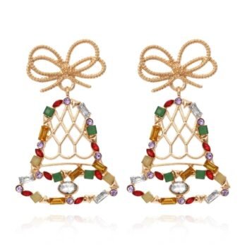 Jingle Bells Diamante Drop Earrings