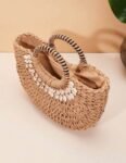 khaki-shell-decor-straw-bag-ring-handle-graphic-pattern-9276-yykjv